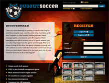 Tablet Screenshot of dugoutsoccer.com